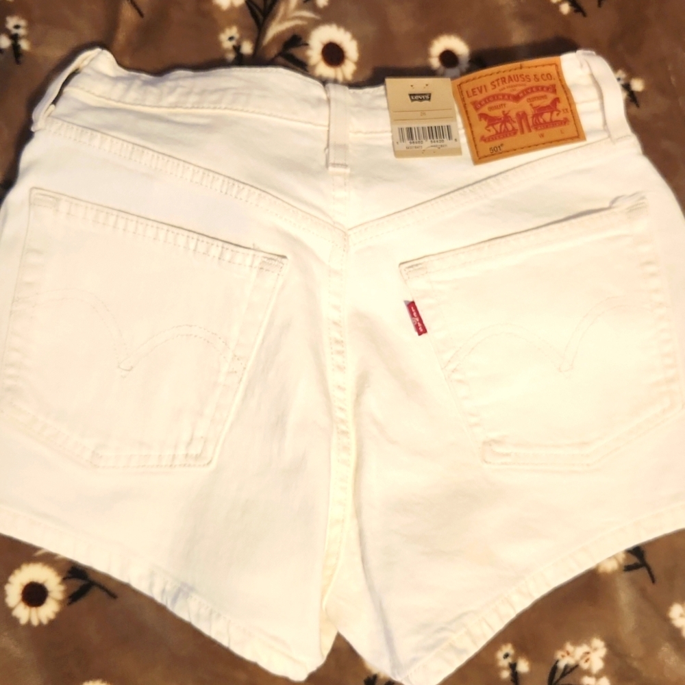 Levi's Women's 501 White Jean Shorts